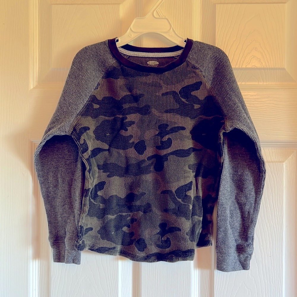 Boys camo long sleeve shirt